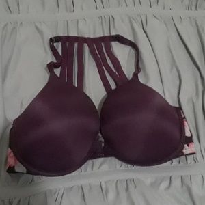 Dark burgundy bra from Pink